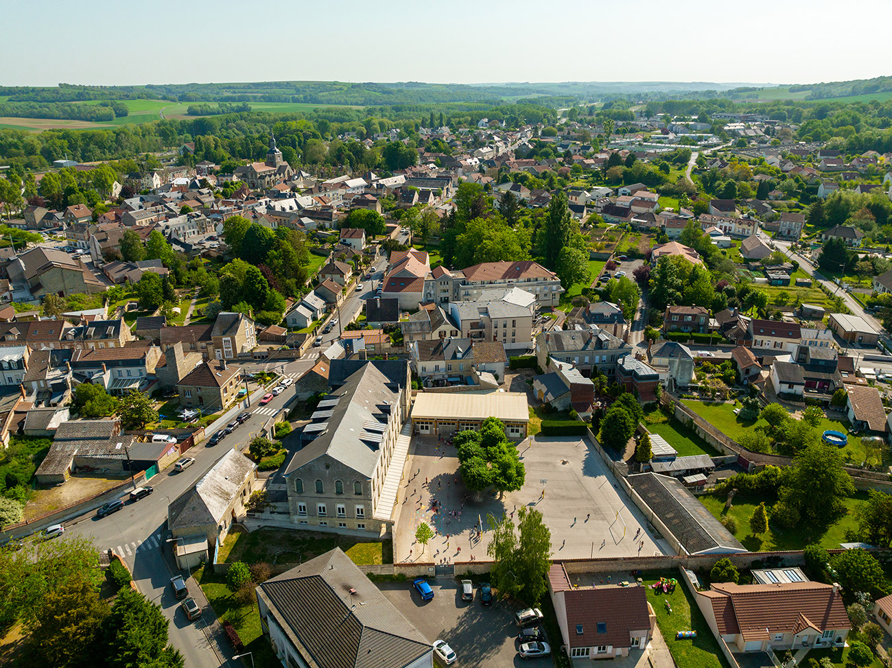 Ecole sainte Chrétienne vue aérienne